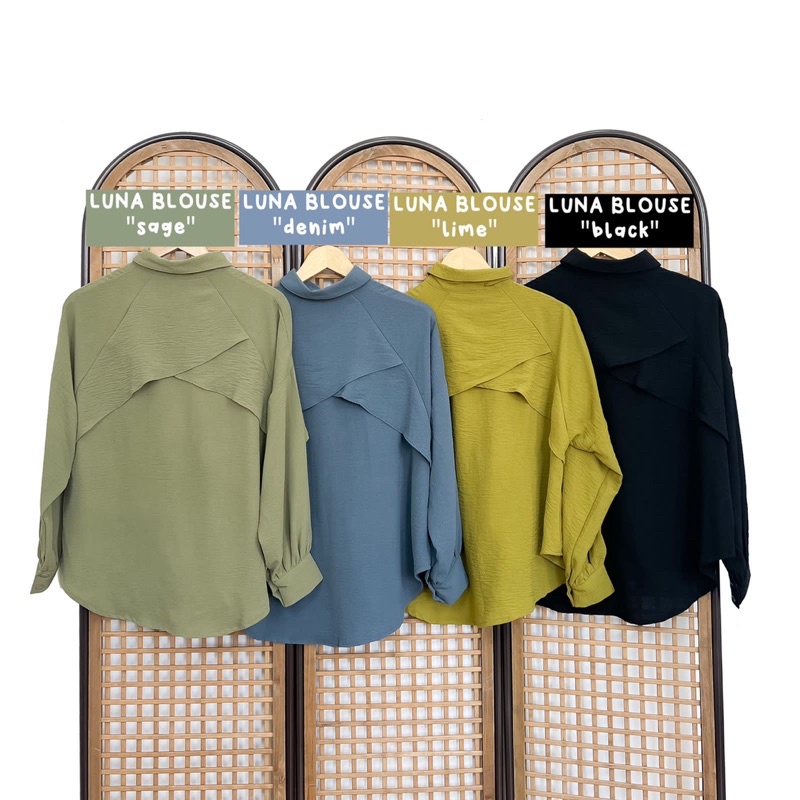 Kemeja Lengan Panjang Crepe Salem Blouse
