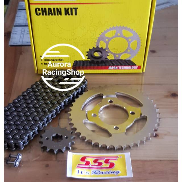 Jual Gear Set Supra X 100 Fit Lama Sss Chain Kit Shopee Indonesia