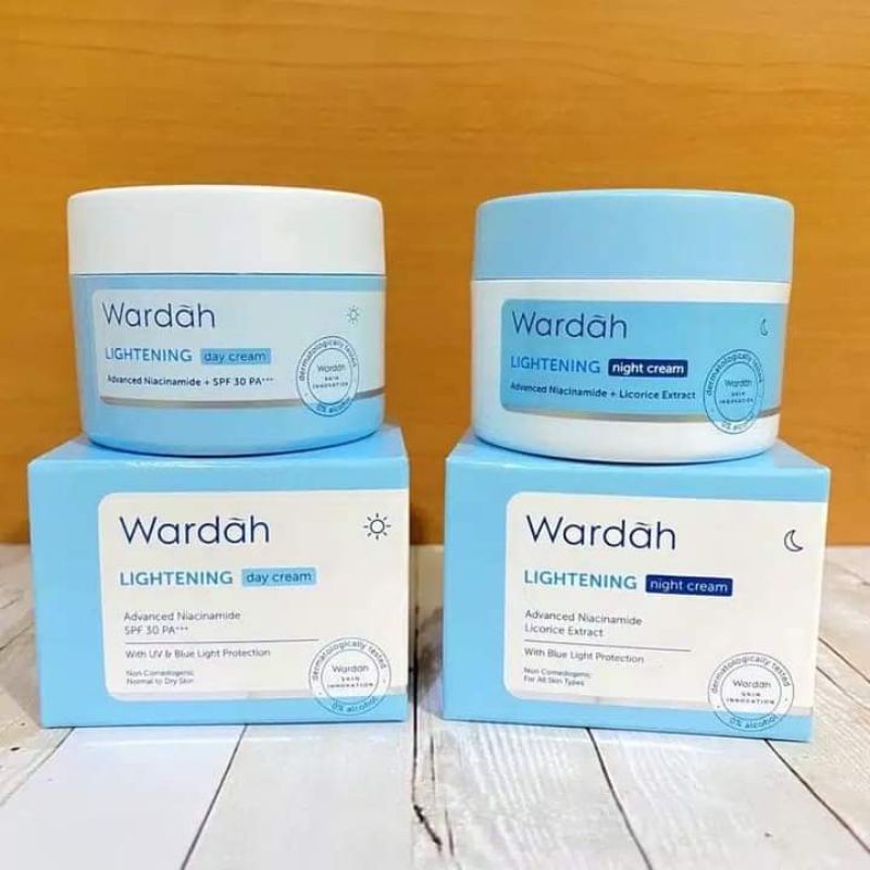Jual Wardah lightening cream day & night serum wardah krim siang malam