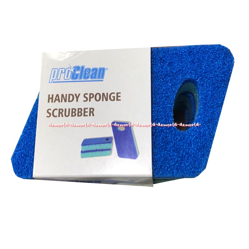 Jual Proclean Handy Sponge 3pcs Scrubber Spons Cuci Piring Biru isi 3 ...