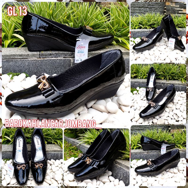 Jual SEPATU PANTOFEL WANITA FORMAL GURU PASKIBRA DUNLUP HAK 5CM PL7 ...