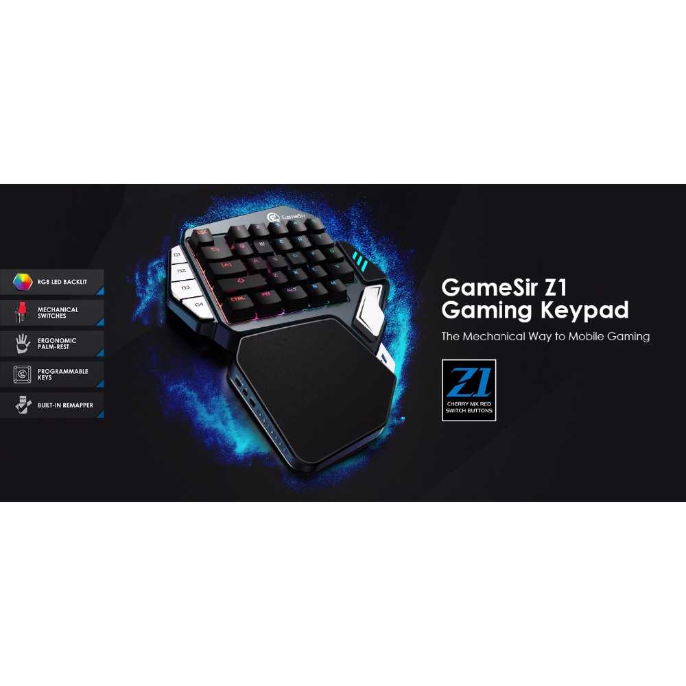 Jual [VIP GAMING] GameSir Z1 Gaming Keyboard One Hand Keyboard | Shopee ...