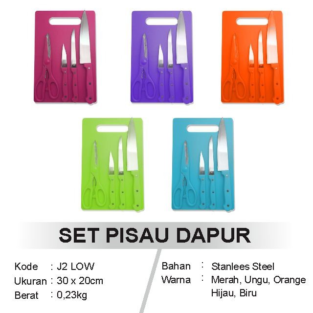 Jual Pisau Set Dapur Lengkap Plus Talenan In Pisau Dapur Set