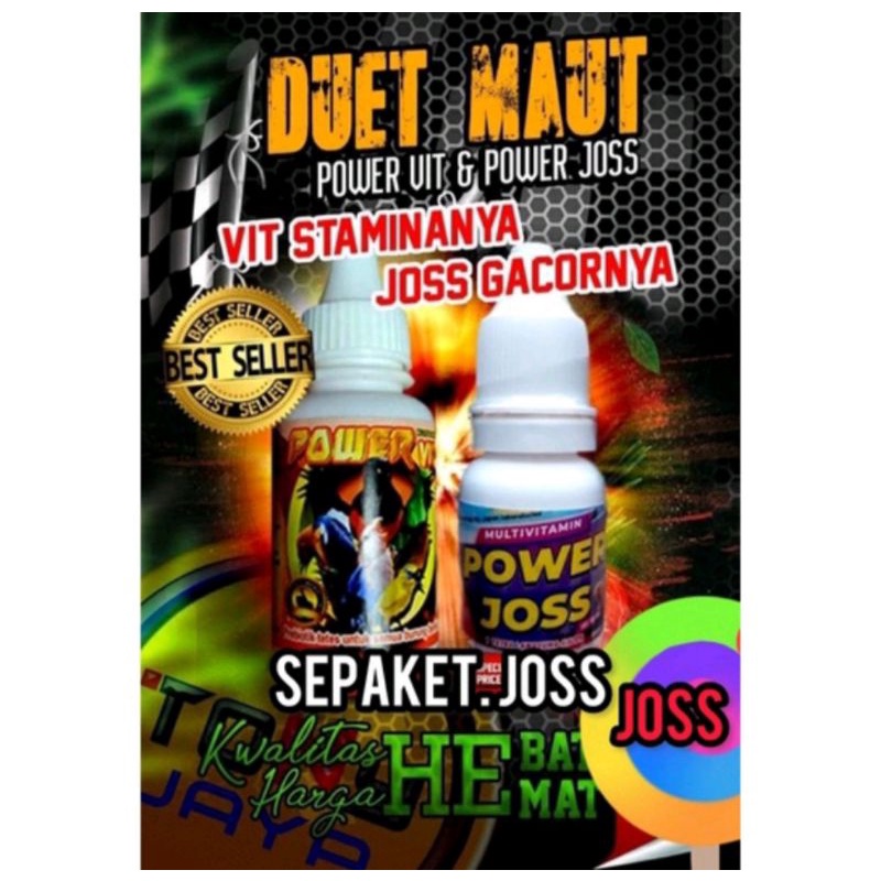 Jual DUET POWER VIT DAN POWER JOSS(2PCS)/VITAMIN BURUNG/PENGGACOR ...