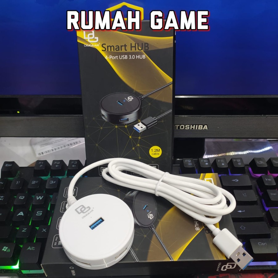 Jual DIGIGEAR HIGH SPEED SMART USB HUB 4 PORT USB 3.0 BUNDAR | Shopee ...
