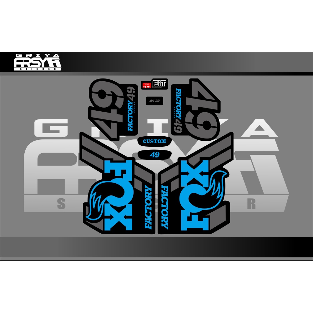 Jual Sticker Shock depan Sepeda FOX 49 2020 stiker sepeda MTB DH ...