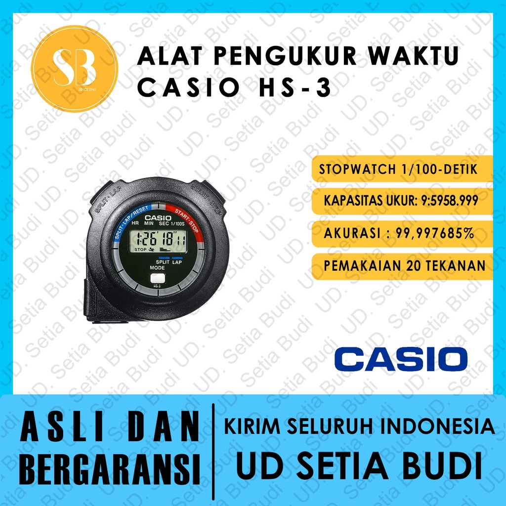 Jual Stopwatch Casio HS 3 Alat Pengukur Waktu Casio HS 3 Shopee Indonesia