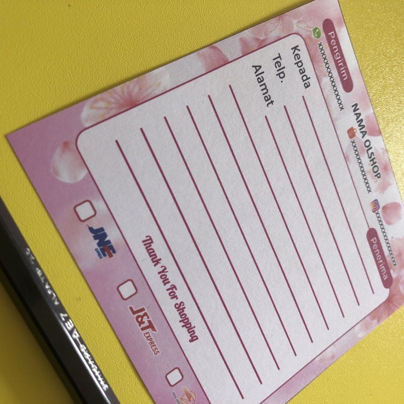 Jual cetak aja sticker stiker label pengiriman olshop custom 10x10 cm ...