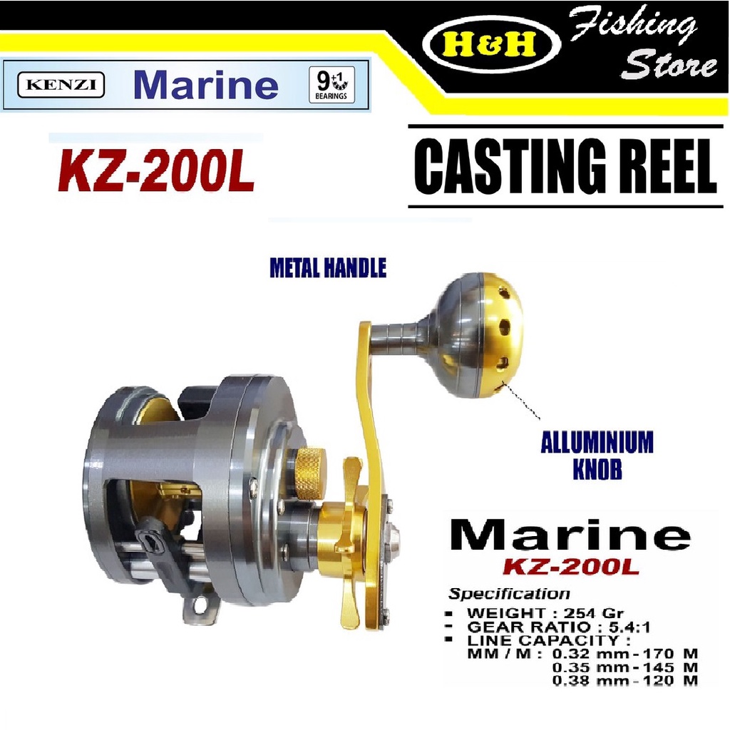 Kenzi MARINE KZ-200L CASTING REEL