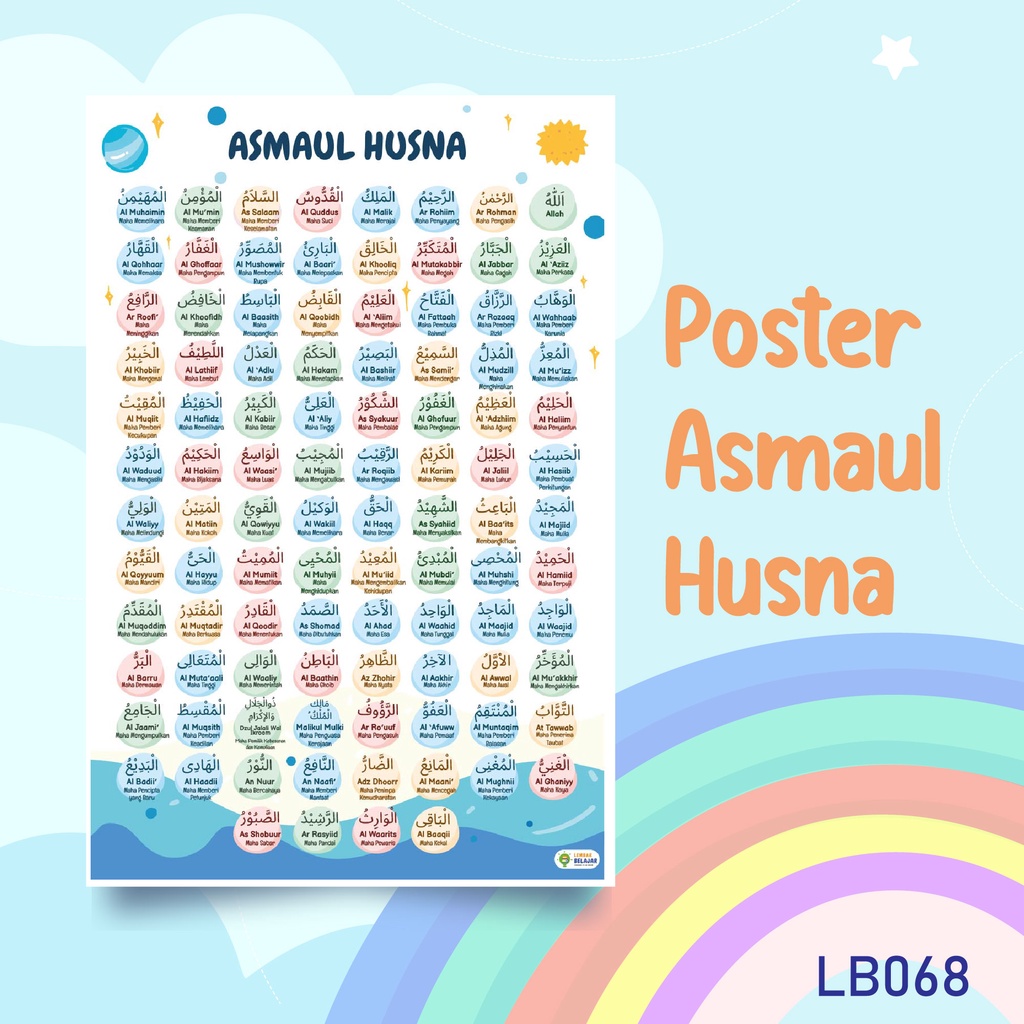 Poster Asmaul Husna Hd Jual Poster Kaligrafi Islam As 