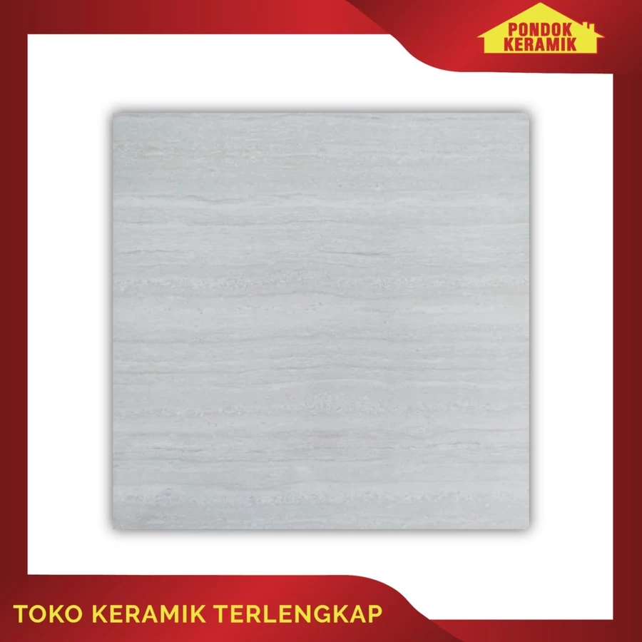 KERAMIK LANTAI AGATTE 50X50 TRAVERTINE BIANCO