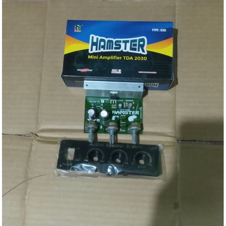 Jual kit power mini amplifier aktif speaker tda 2030 mono hamster