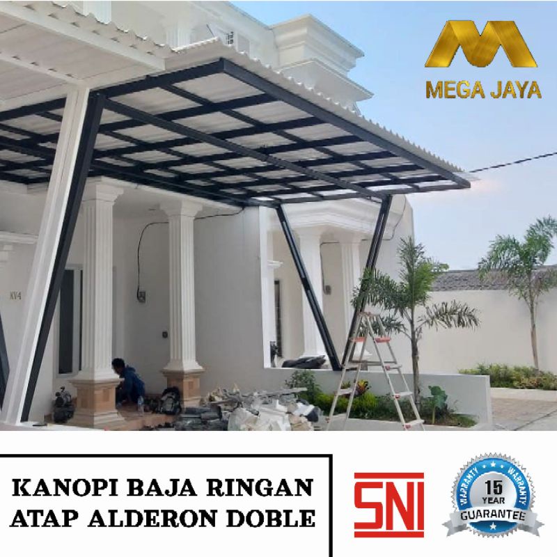 Jual Kanopi Baja Ringan Atap Alderon Twinwall Shopee Indonesia