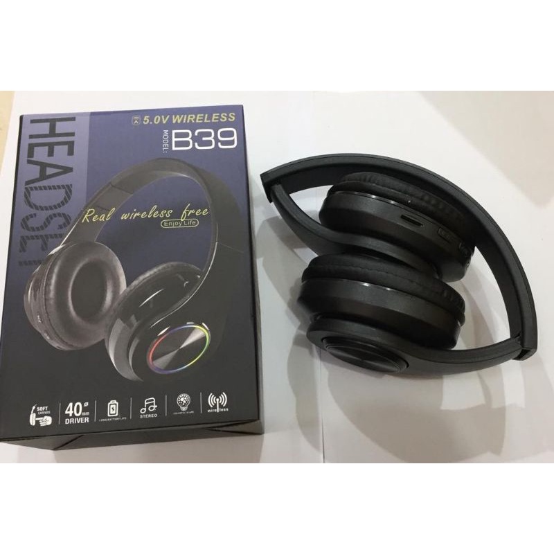 Jual Headphone Macaron B39 P39 Headset Hf Wireless With Led Inpods