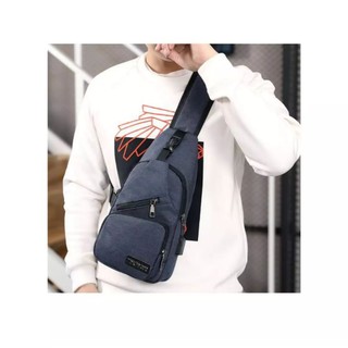 Jual Tas Selempang Pria Sling Bag Navy - Fashion Pria - 874198249