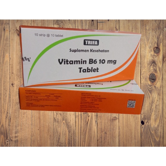Jual VITAMIN B6 10MG TABLET PER BOX ISI 10 STRIP MERK TRIFA Shopee Indonesia