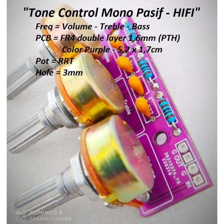 Jual Tone Control Mono - Pasif Hifi 5.2 x 1.7 | Shopee Indonesia