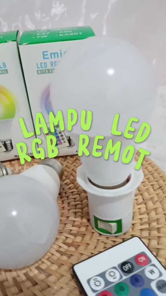 Jual Lampu Bohlam LED RGB + Remote Warna Warni 7W 10W 18W E27 SNI ...