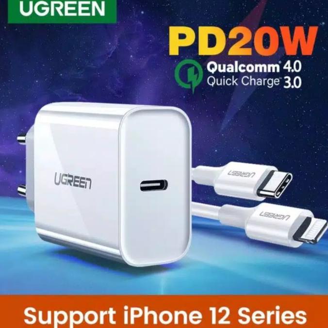 Jual Ugreen Charger Qualcomm Qc W Pd Fast Bonus Kabel Iphone