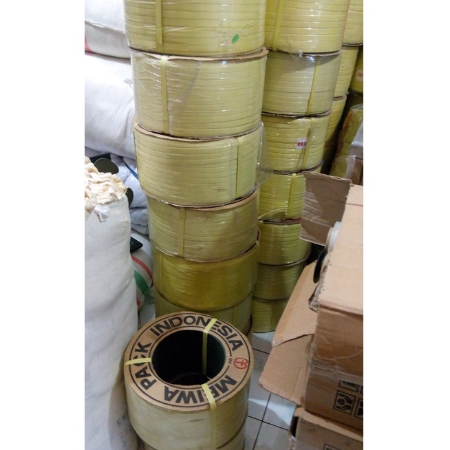 Jual STRAPPING BAND 15MM TALI PACKING TALI KLAM WARNA KUNING 10KG MEIWA ...