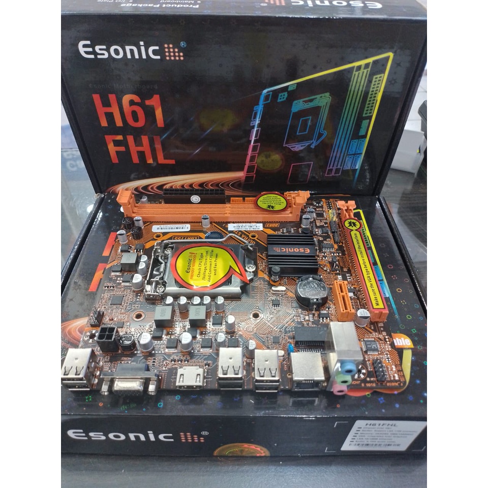 Jual MOTHERBOARD H61 ESONIC H61FHL ( LGA 1155 ) | Shopee Indonesia