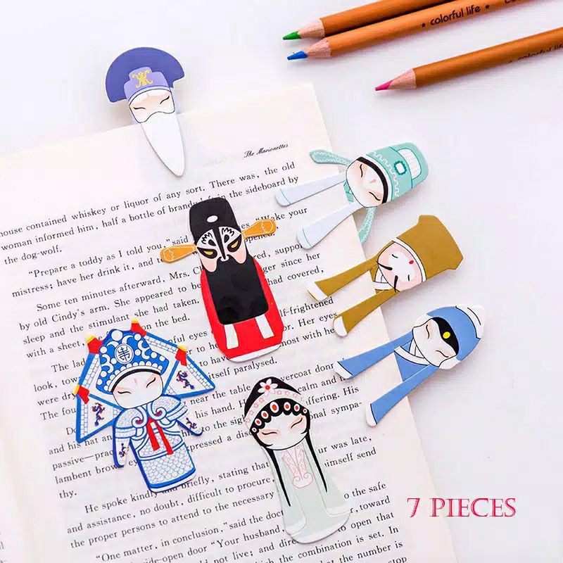 Jual Pembatas Buku Bookmark Set Chinese Style Peking Opera Lucu Unik ...