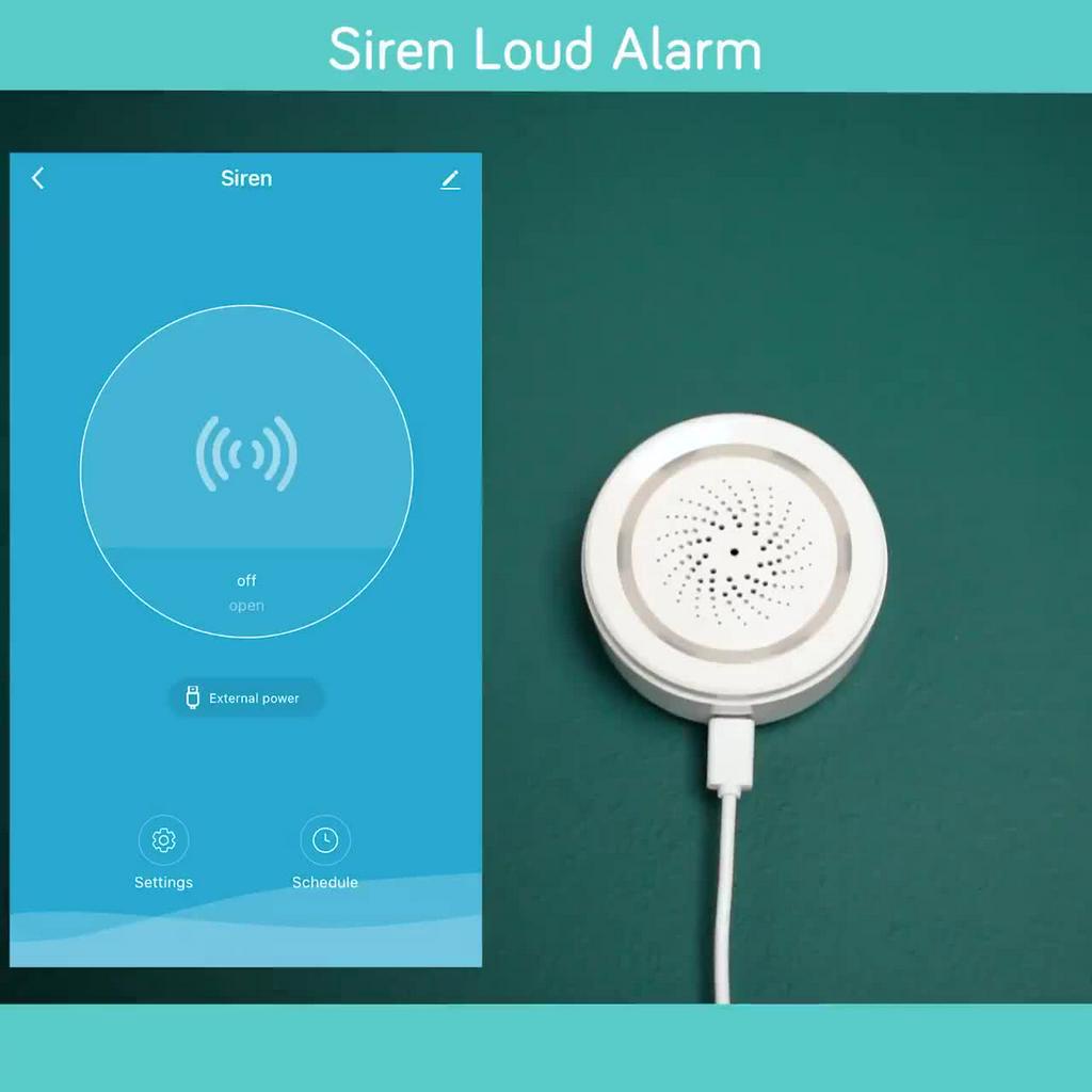 Jual BARDI Smart Siren Loud Alarm Keamanan with Temperature & Humidity ...
