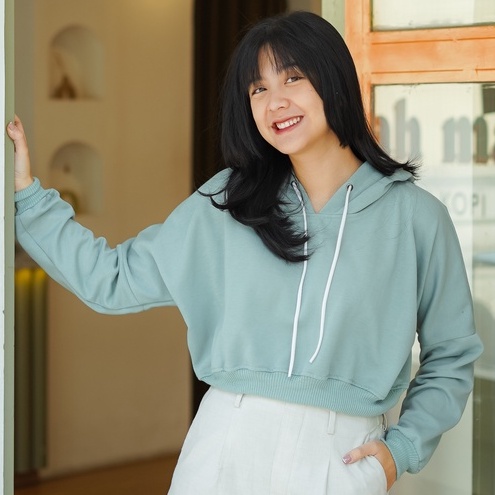 Crop cheap hoodie shopee