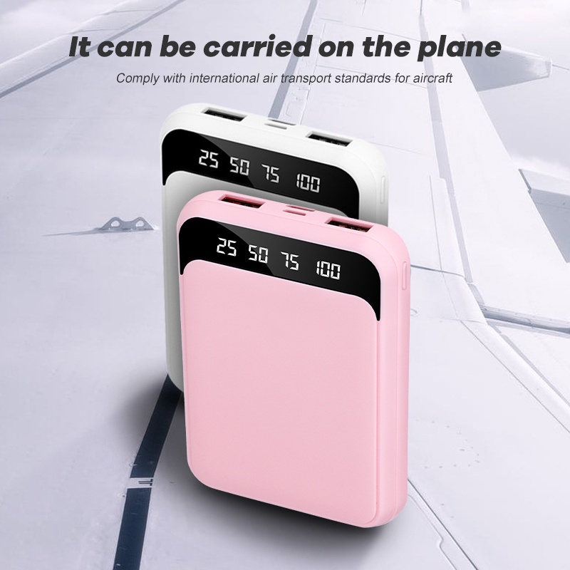 Jual Power Bank 10000mAh Mini Powerbank with Fast Charging Portable ...
