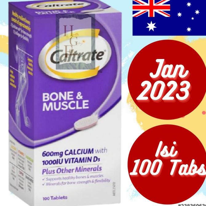 Jual Caltrate Bone And Muscle Health Calcium Vit D 100 Tablet Lc