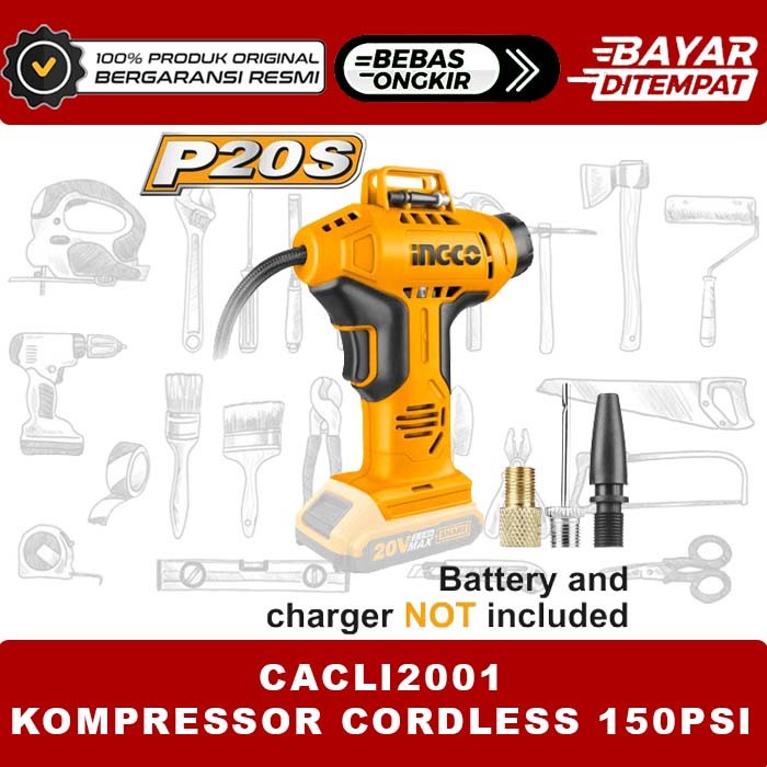 Jual Mesin Kompressor Kompresor Angin Mini Cordless Baterai Ingco