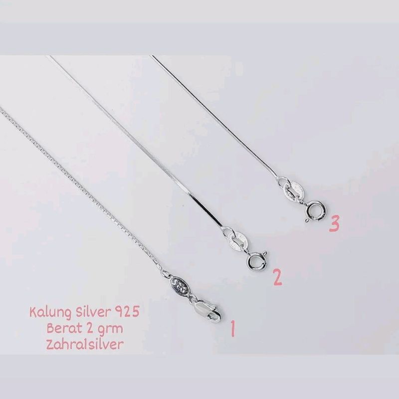 Jual Kalung Perak Italy dan Cassandra Perak Silver 925 Berat 2 gram Terima Jual Kembali Shopee Indonesia