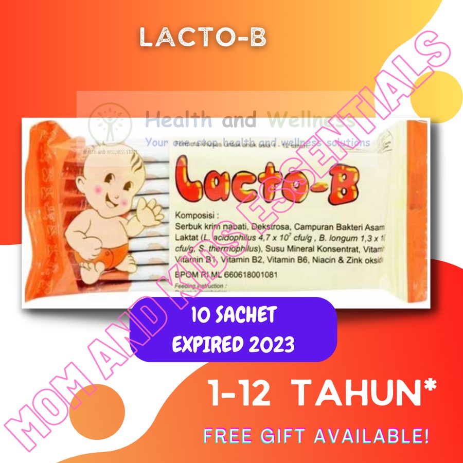 Jual LACTO B LACTOB 10 SACHET PENCERNAAN BAYI PROBIOTIK PREBIOTIK LACTO ...