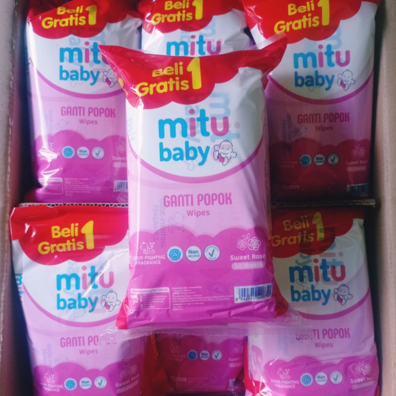 Jual Mitu Baby Ganti Popok Wipes / Tissue Basah Ganti Popok Wipes 50'S ...