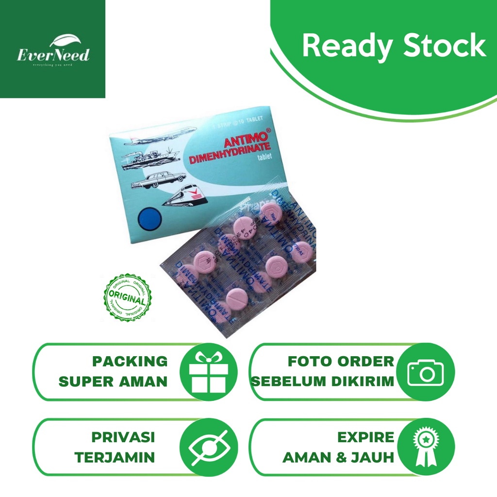 Jual Antimo Per Strip 10 Butir | Obat Anti Mabuk | Shopee Indonesia
