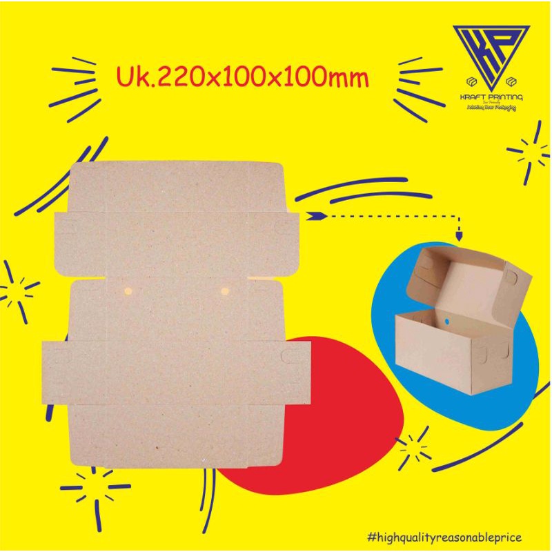 Jual 22x10x10cm Dus Bombolini Kotak Roti Box Kemasan Packaging Non ...