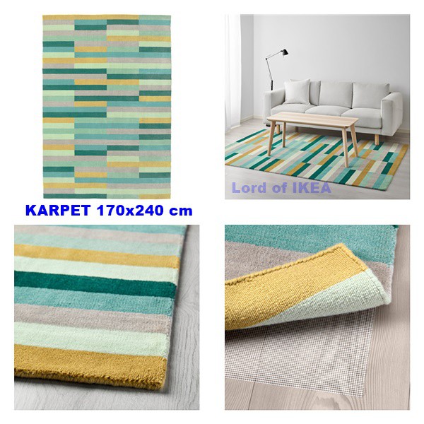 Jual KRONGE Karpet buatan tangan hijau 170x240 cm | Shopee Indonesia