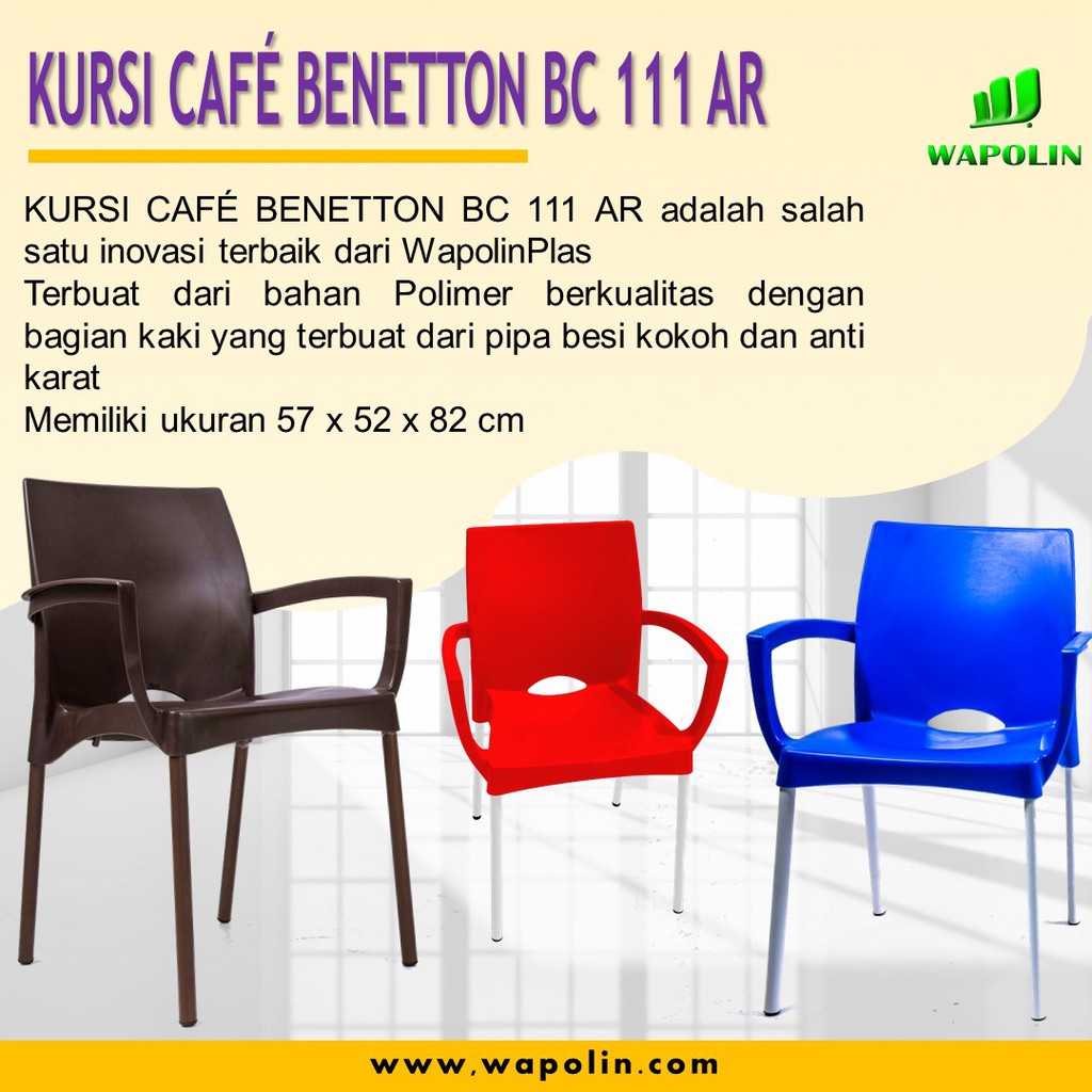 Jual Kursi Plastik / Kursi Taman / Kursi Teras / KURSI CAFÉ WAPOLIN ...