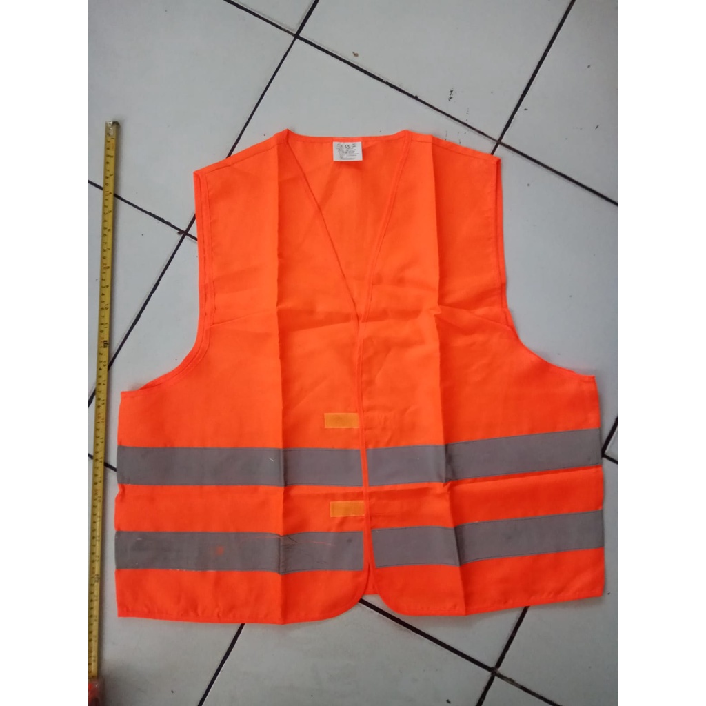 Jual Rompi Xxl Oranye Polyester Proyek Safety Wear Keselamatan Kerja Lapangan Shopee Indonesia