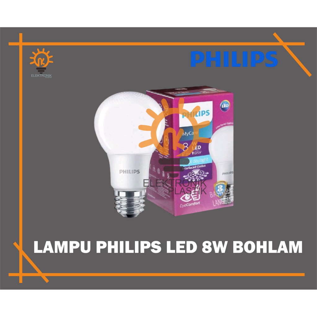 Jual Lampu LED Philips 8 Watt Bohlam 8w / Philips Putih 8 W Bulb LED ...