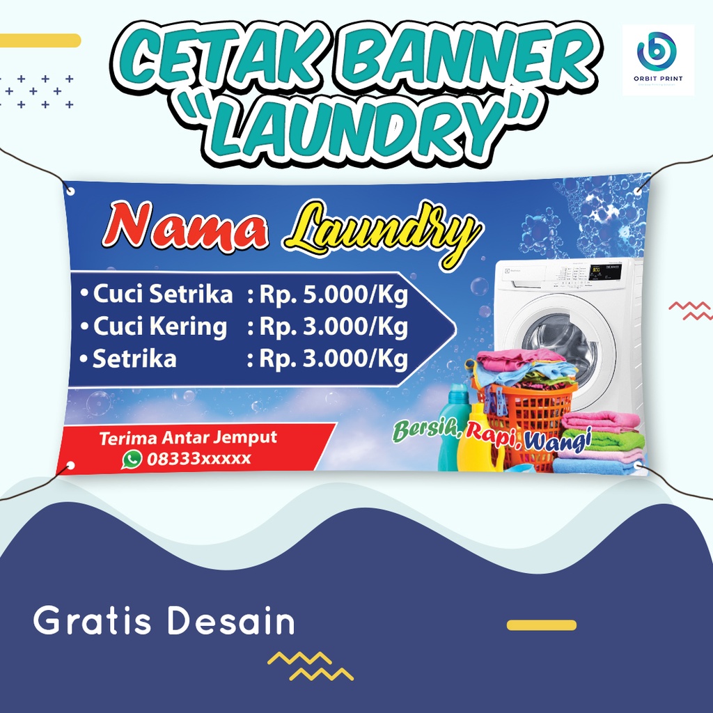 Jual Cetak Spanduk Banner Laundry Desain Custom Premi vrogue.co