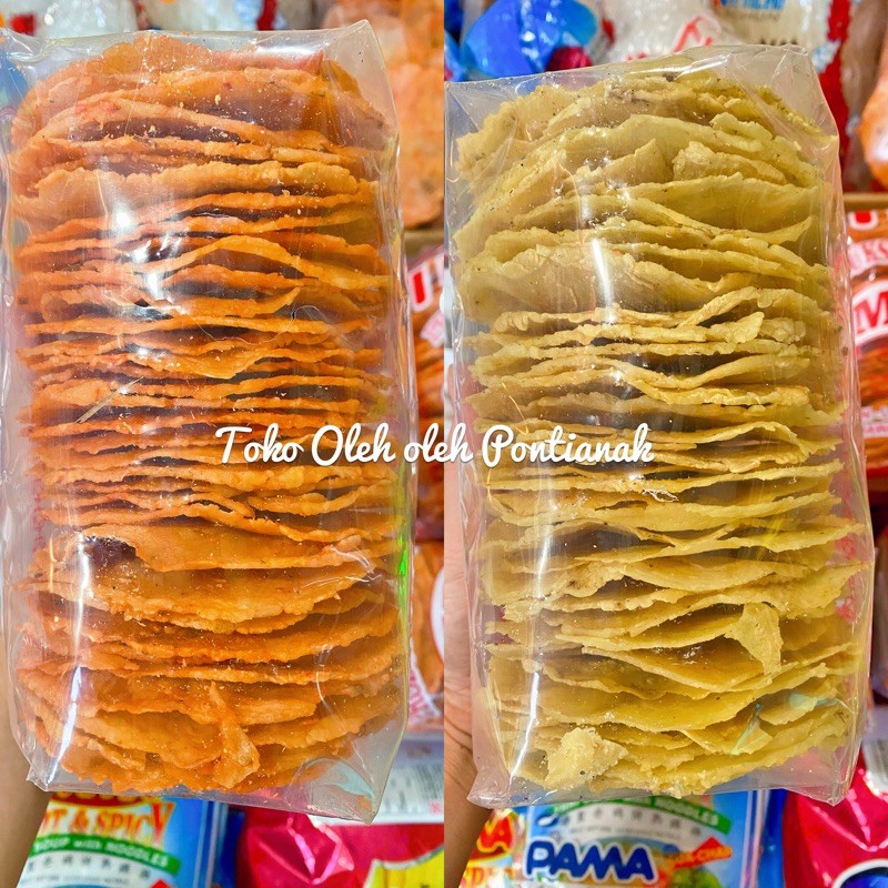 Jual Emping Belinjo Cap MR 500g Pedas Manis Keping Besar/ Emping ...
