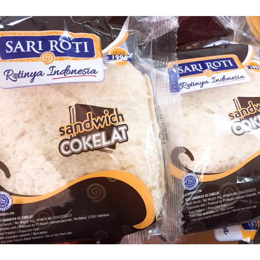 Jual SARI ROTI Sandwich Cokelat - Kemasan 46 gr | Shopee Indonesia