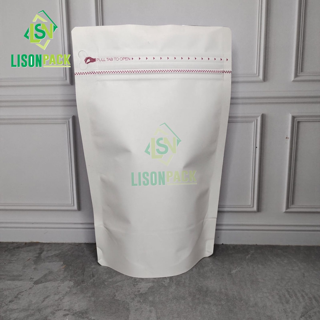 Jual Standing Pouch Papercraft White 250gr | Kemasan Coffee | Kemasan