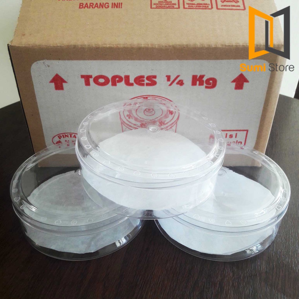 Jual Toples Kue Kering 250gr 250 Gr Bulat Bening Toples Nastar Toples Cookies Free Pack 4110