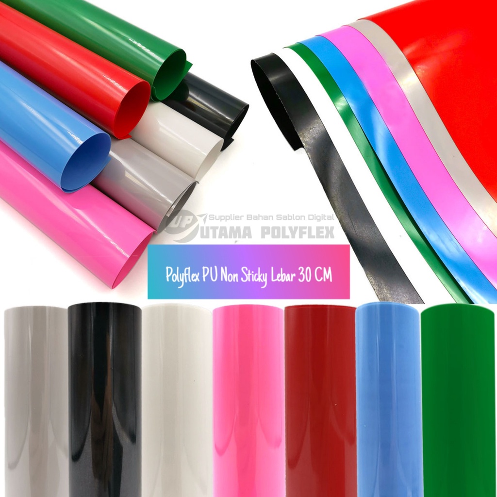 Jual Polyflex PU Lebar 30 cm Non Sticky / Bahan Sablon Poliflex ...