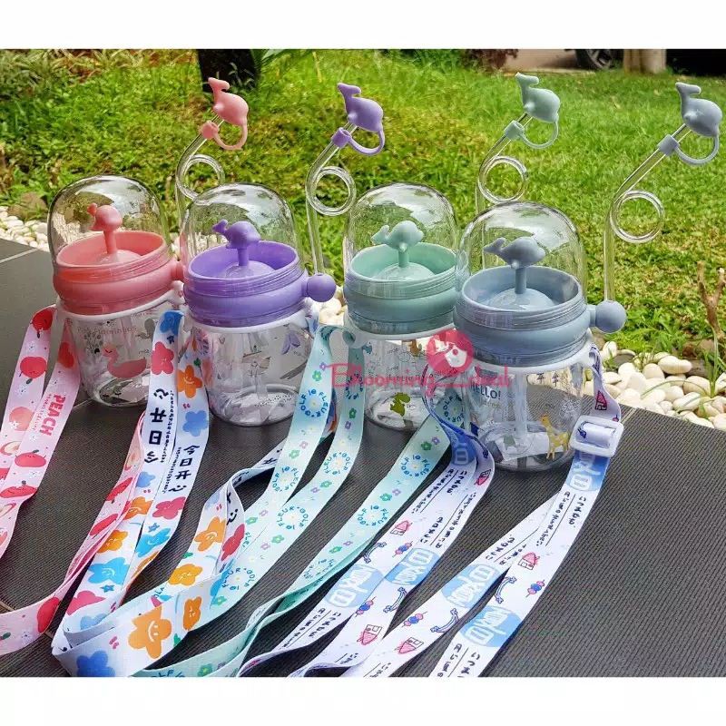 Jual Botol Air Mancur dengan Tali dan Tutup/ Botol Lumba Lumba Paus ...