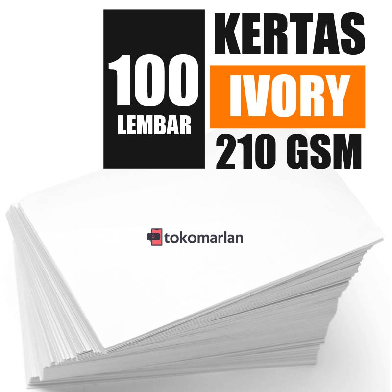 Jual Kertas Ivory 100 Lembar Undangan Kartu Nama Box Kemasan 200