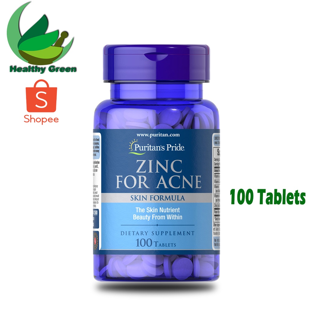 Jual Puritan Pride Zinc For Acne 100 Tablets Puritans Zinc For Acne 100