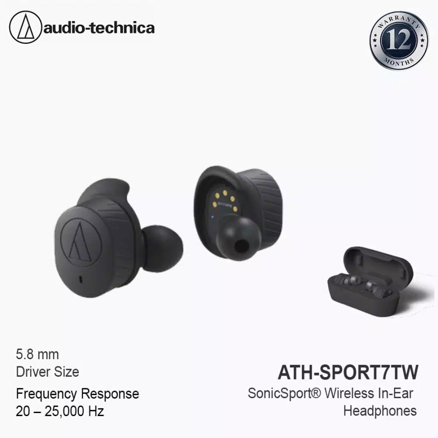 Jual TWS Audio Technica ATH SPORT7TW Earphone Bluetooth Original